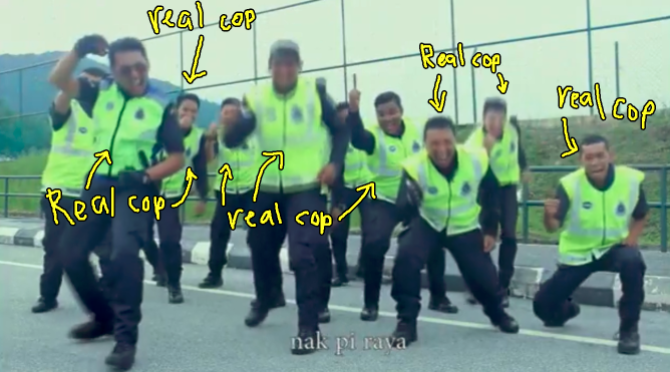 PDRM Perak Raya video 4 real cops