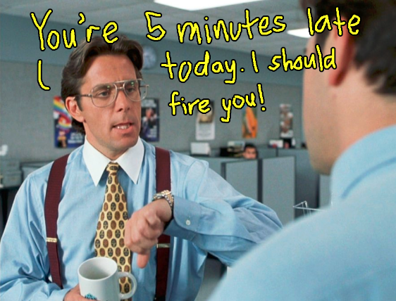 5-minutes-late-to-work-fired-dismiss