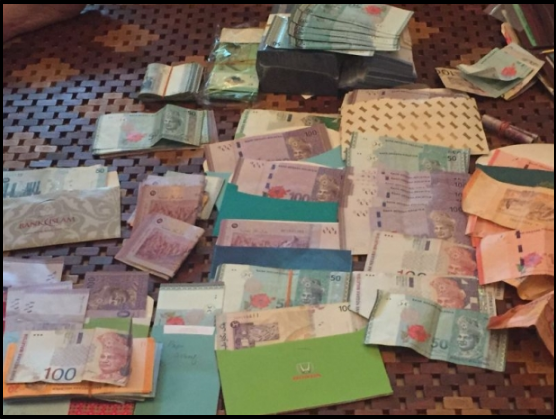 A portion of the loot seized by the MACC raids. -Image from themalaymailonline.com