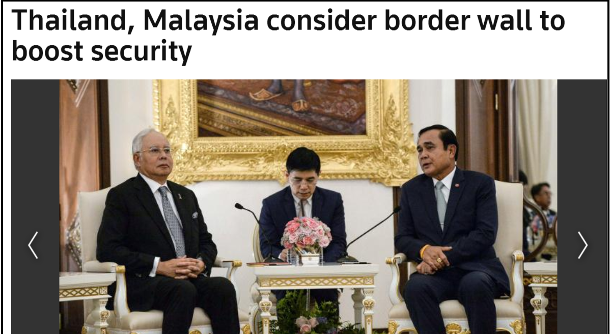thailand-malaysia-consider-border-wall-to-boost-security-reuters