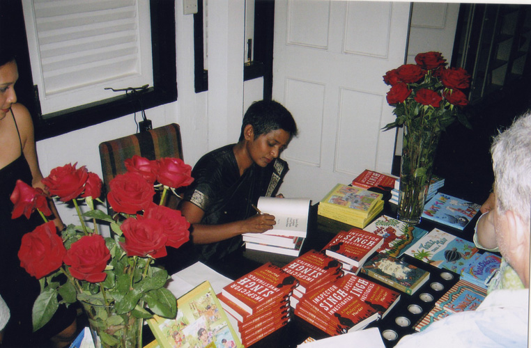 shamini at a book signing