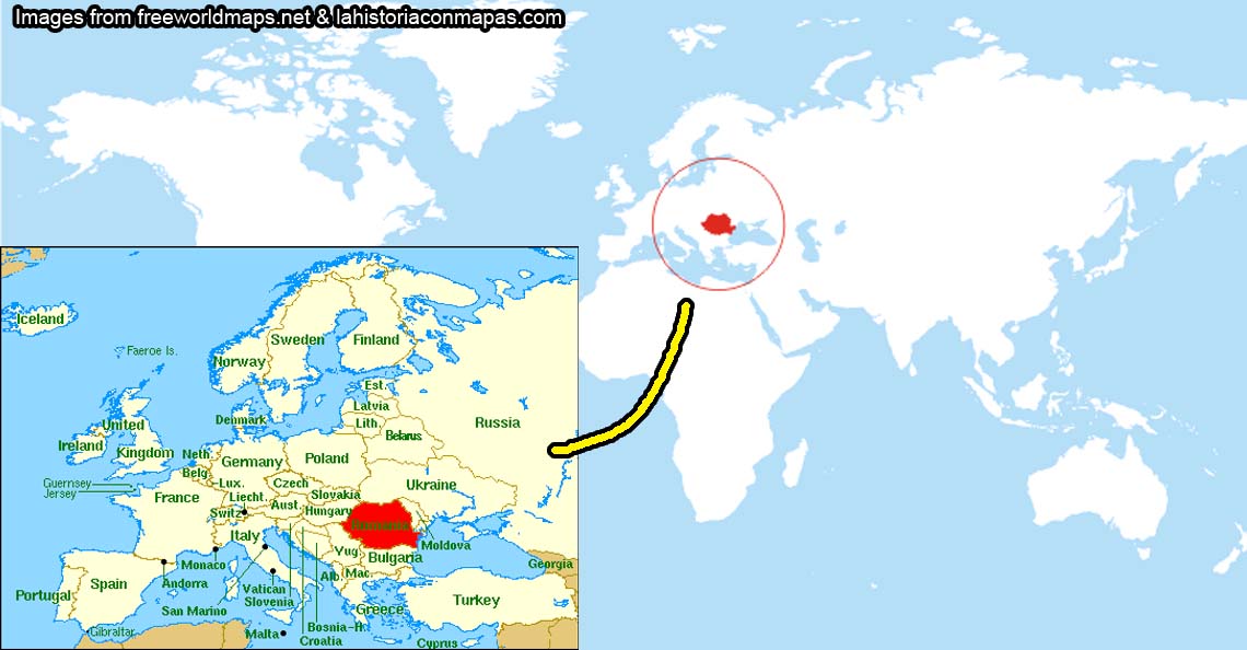 romania-on-world-map