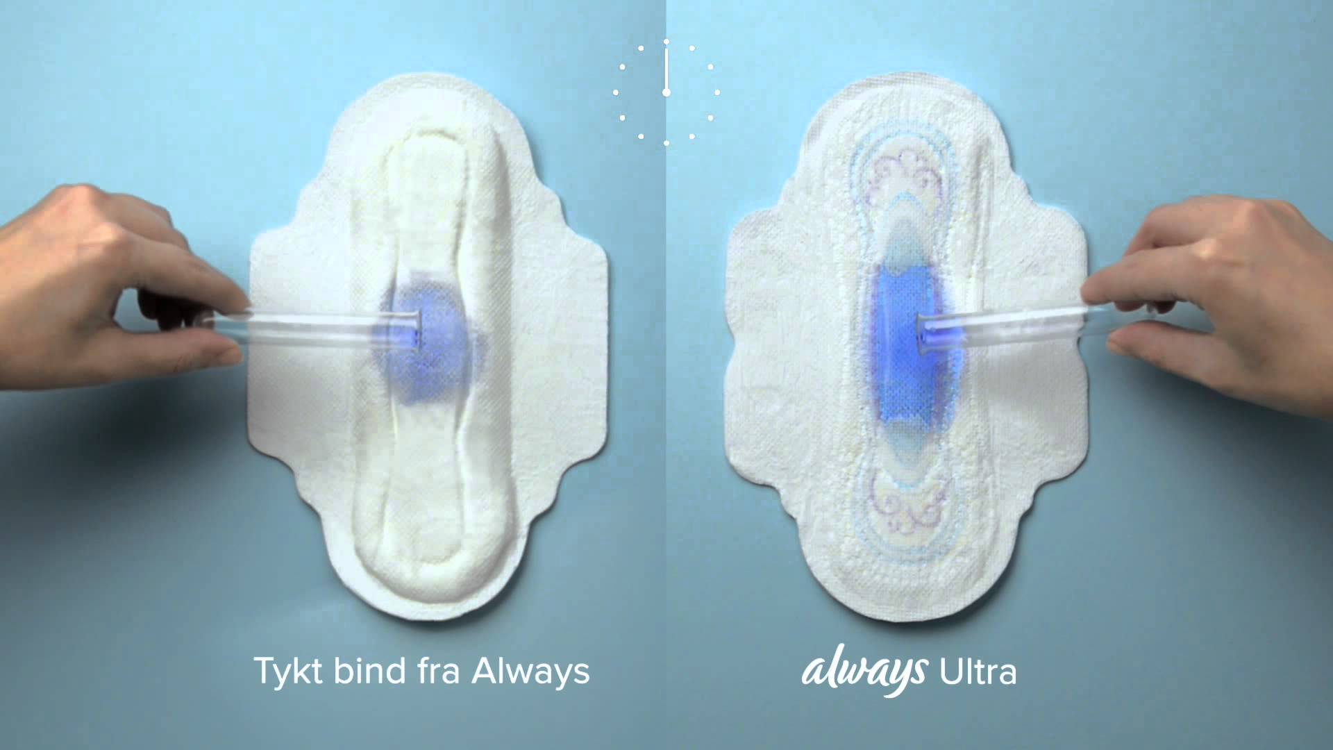 ads period pads blue liquid