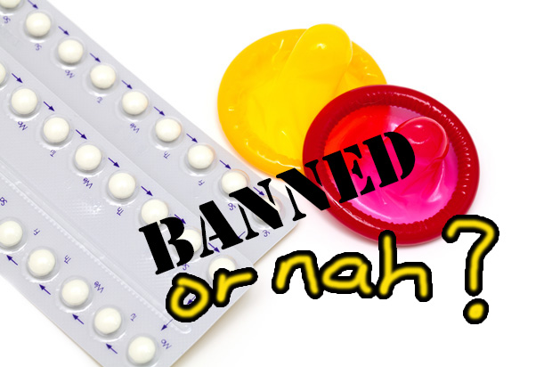 Apparently advertisements for birth control are not allowed? Original image from themix.org.uk