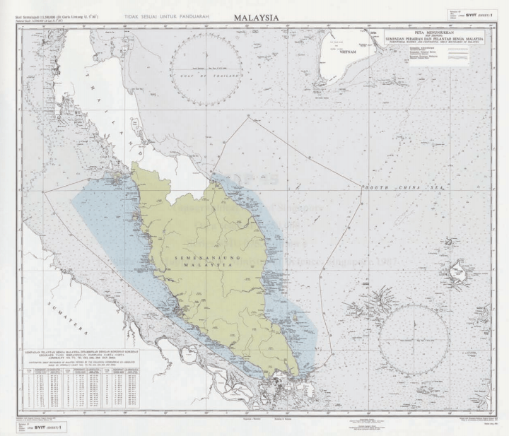 pulau batu puteh according to malaysia map