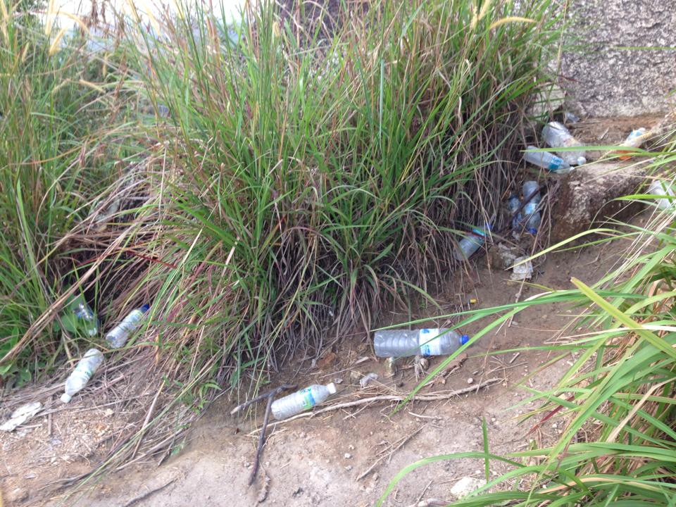 Trash seen at Broga Hill, now a popular weekend spot. Source