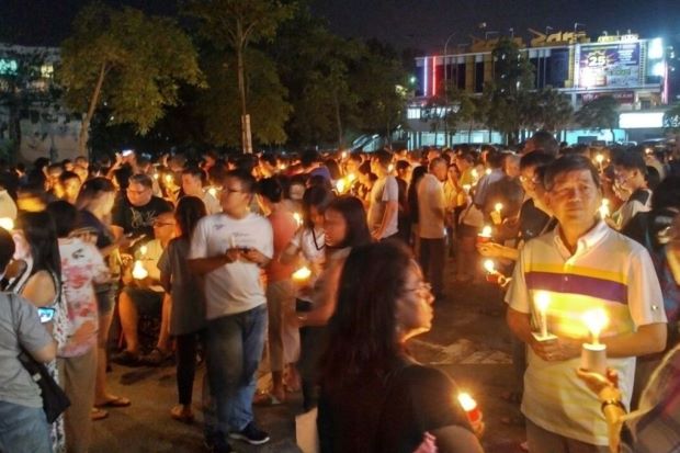 The recent vigil for Pastor Koh in Shah Alam. Source