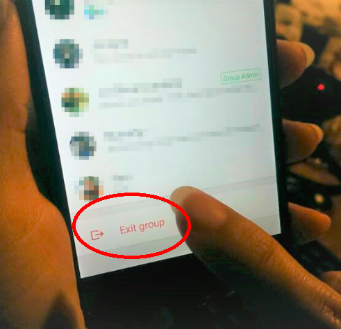 exit group admin random whatsapp fake news