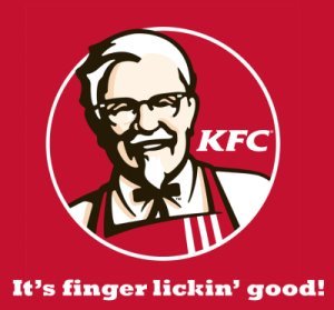 kfc colonel sanders finger licking good