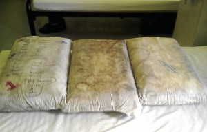 Dirty pillows at NS camp in Balik Pulau, Penang. Image from TheStar