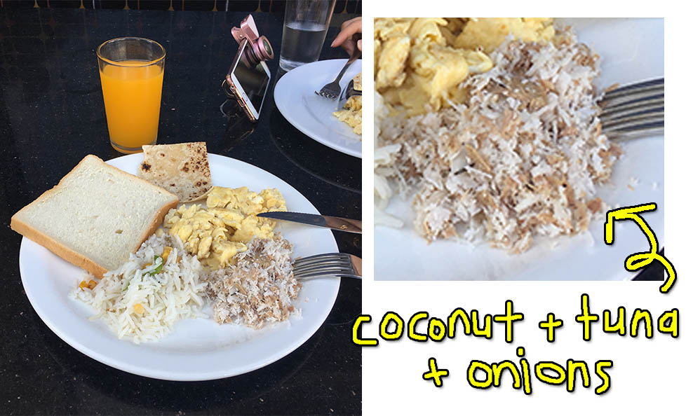 Expect a simple buffet breakfast. We were served a dish we've never tried before, Coconut + tuna + onions + pepper and salt. Simple tapi sedap dowh!