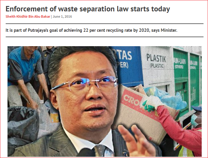 waste separation begin 1 june 2016