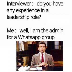 whatsapp admin leadership role meme