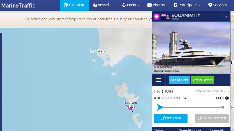 e adventures of Jho Low today! Only on marinetraffic.com