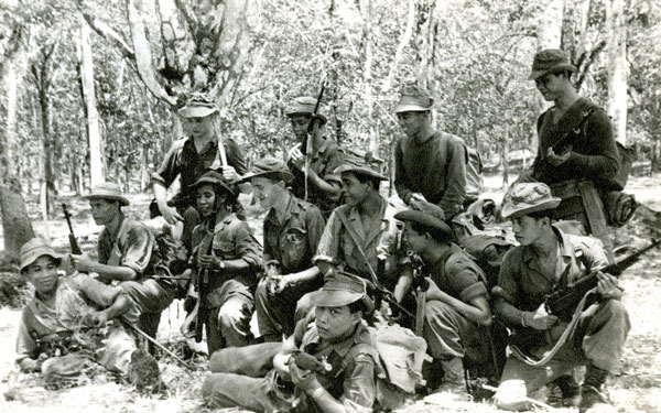 The Sarawak Rangers, a para-military force founded in 1862, also played a part against the Japanese. Source