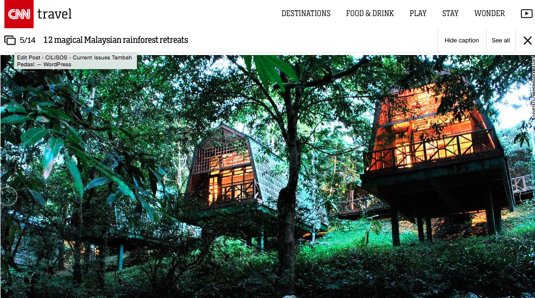 CNN Travel's list of 12 magical Malaysian rainforest retreats is pretty awesome... check it out!