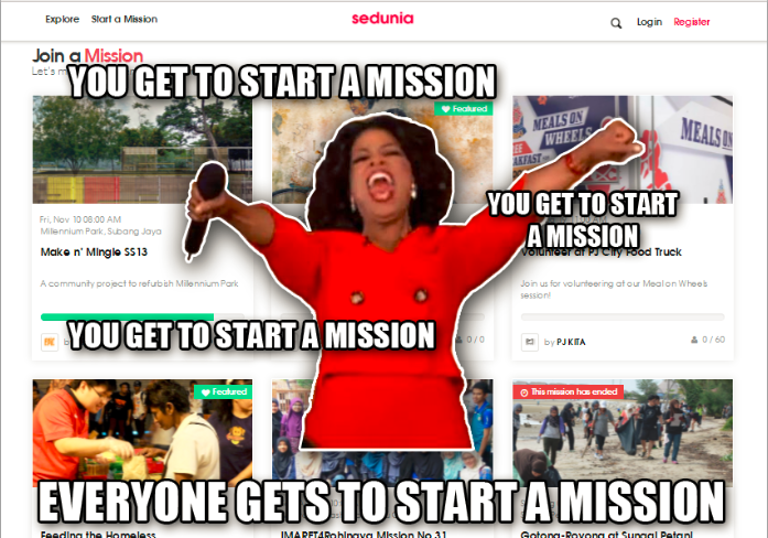 sedunia oprah everyone gets to start a mission