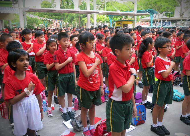singapore national schools red white