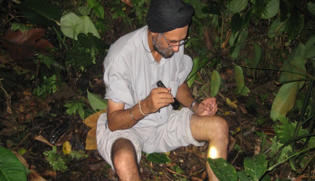 Hunting mosquitos in the forest. Photo courtesy of Dr Balbir