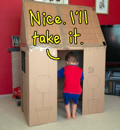 cardboard house kid cheap home affordable