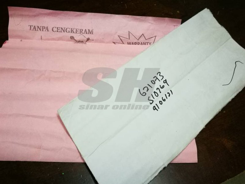The envelope in question. Img from Sinar Harian.