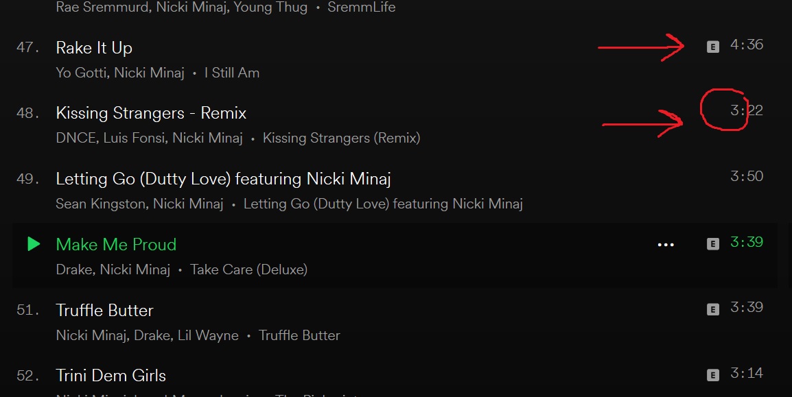 For the love of all that is holy, please do not Google what 'truffle butter' is. Screengrabbed from Spotify.
