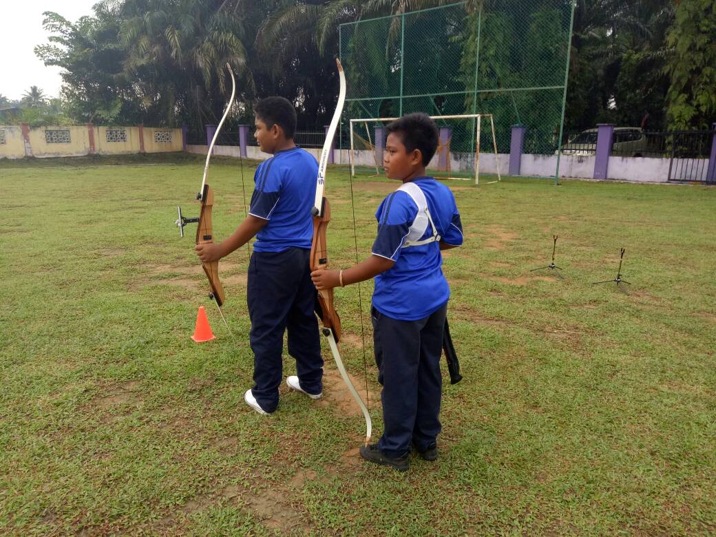 Archery practice.