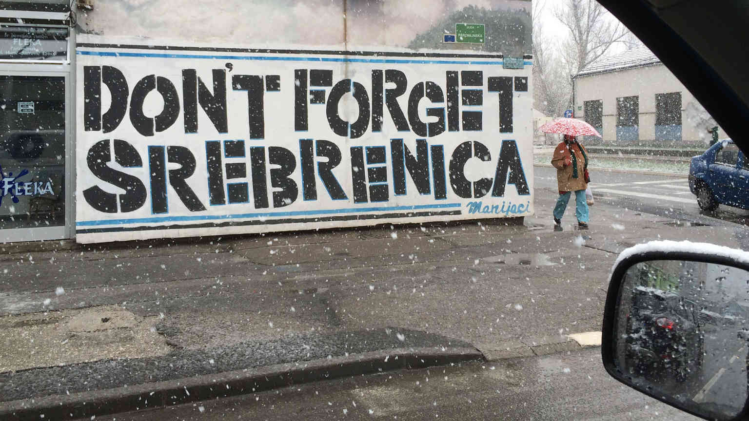 Srebrenica was a town in Bosnia and Herzegovina where 7,000 men and boys were killed as part of an ethnic cleansing exercise. Img from ard-wien.de.