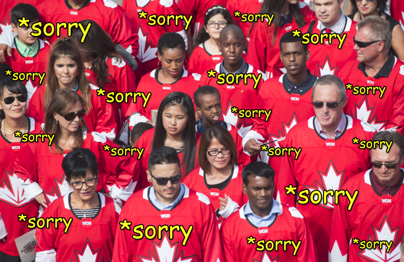 canadians saying sorry