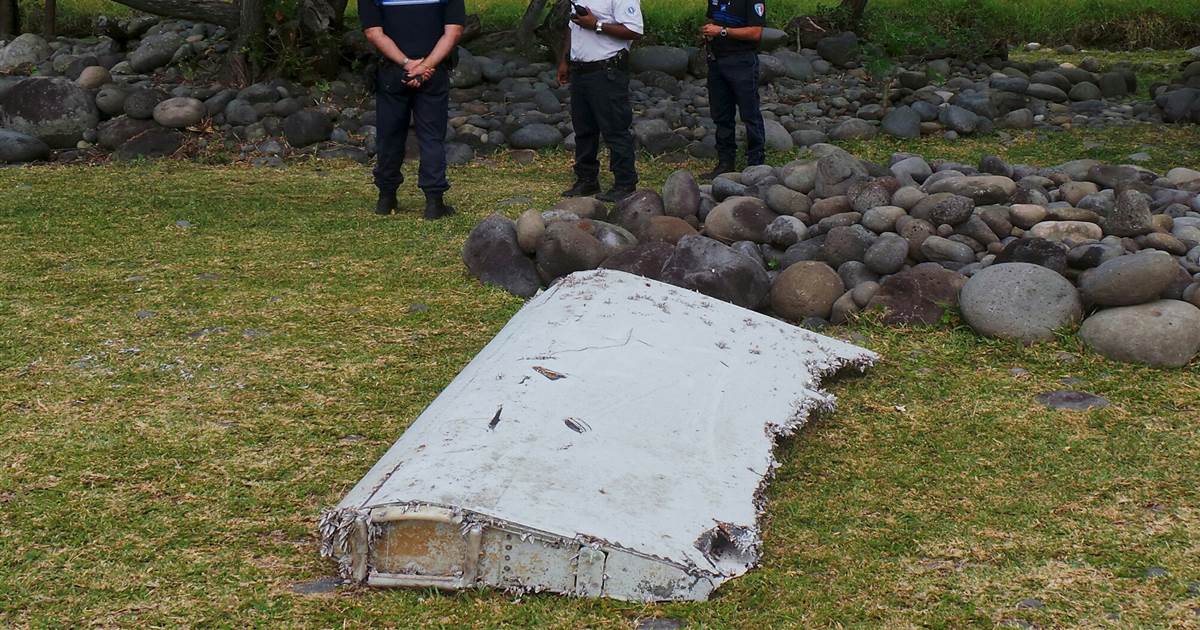The flaperon of MH370 found on Reunion Island. Image credit to NBC News. 