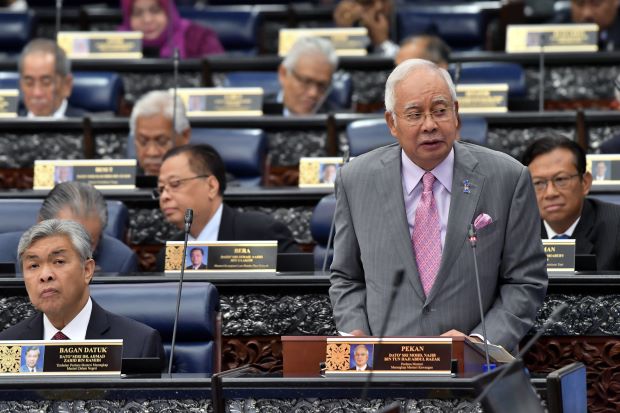 najib razak table election commission redelineation parliament