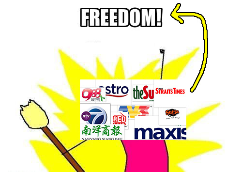 Media freedom. Original meme from memecrunch.com