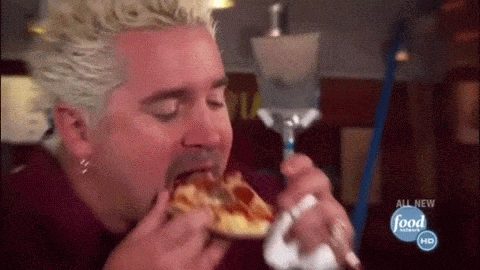In fact, have you ever seen Guy Fieri blow his food before eating it? Gif from newscult.com