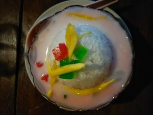 The Thai Red Ruby dessert is vegan, you know? 