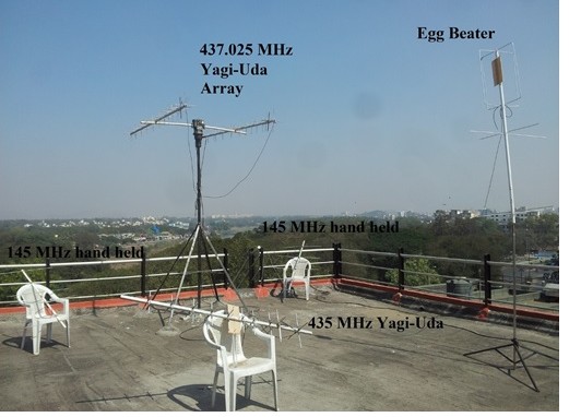 Or you can improvise like these Indian students. Img from Amsat India.