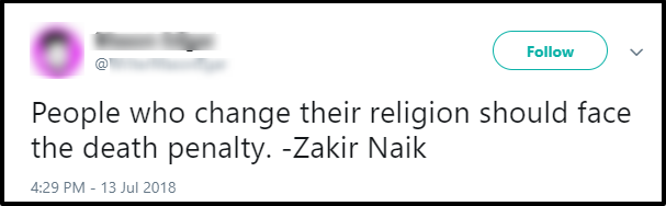 zakir naik death penalty