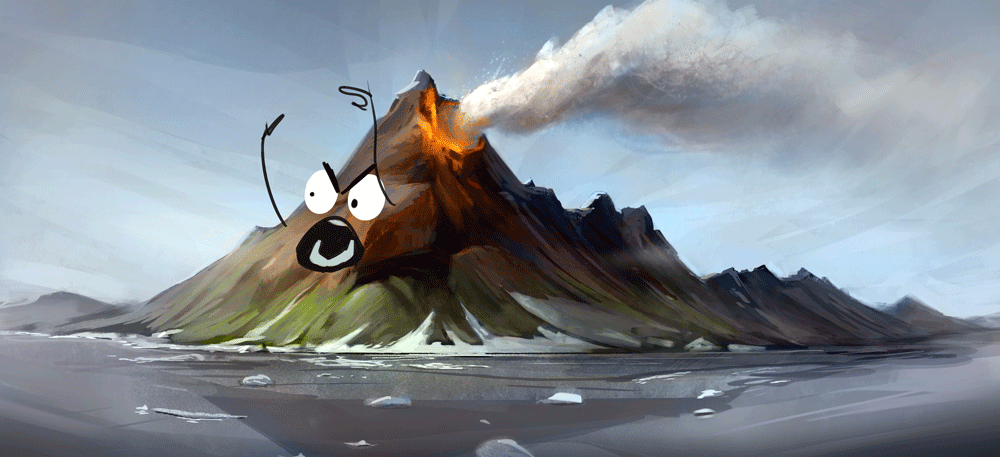 Or maybe volcanoes are just hot-headed. Gif from Gifer