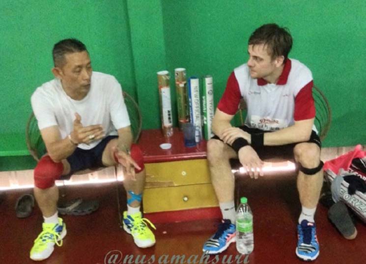 Misbun Sidek and Denmark's Hans-Kristen Vittinghus. Img from Berita Harian.