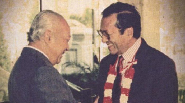 Mahathir and Suharto way back when. Image from Tribun News