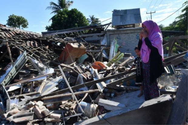 Earthquake in Lombok. Image from The Star