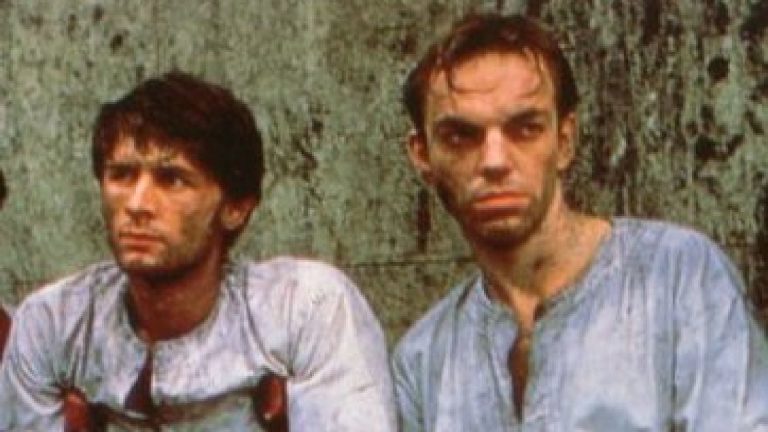 Hugo Weaving (right) as Geoffrey Chambers and John Polson (left) as Kevin Barlow. Image from: imdb