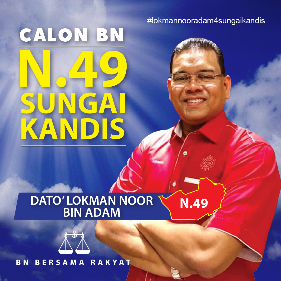 Kandis guy win the by-election? No, he lost. Image from UMNO Online