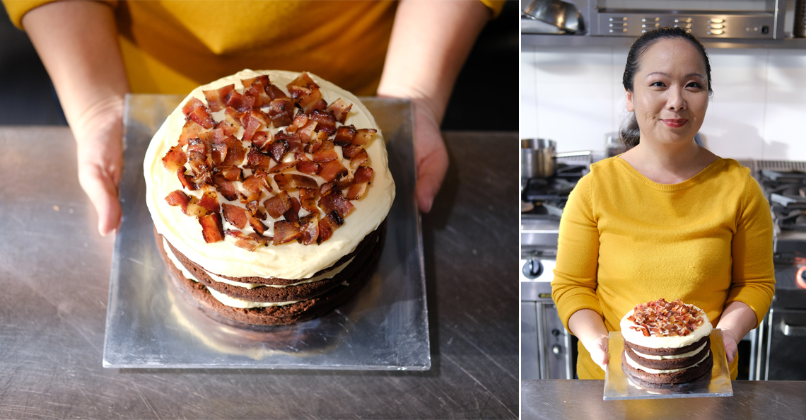 Cheah proving you can 'bacon cake' and eat it too