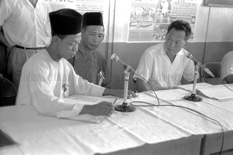 Lee Kuan Yew at a Meet the People Session in 1963