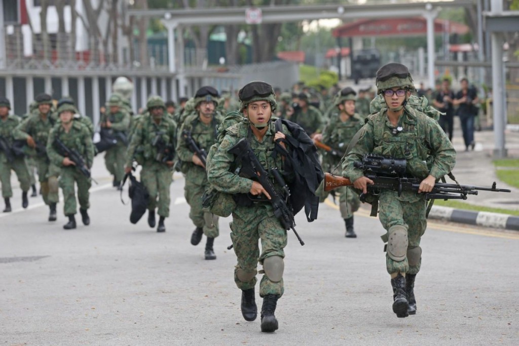 Soldiers from the 3rd Singapore Infantry Regiment during a mobilisation exercise in January 2018. Image from: The Straits Times