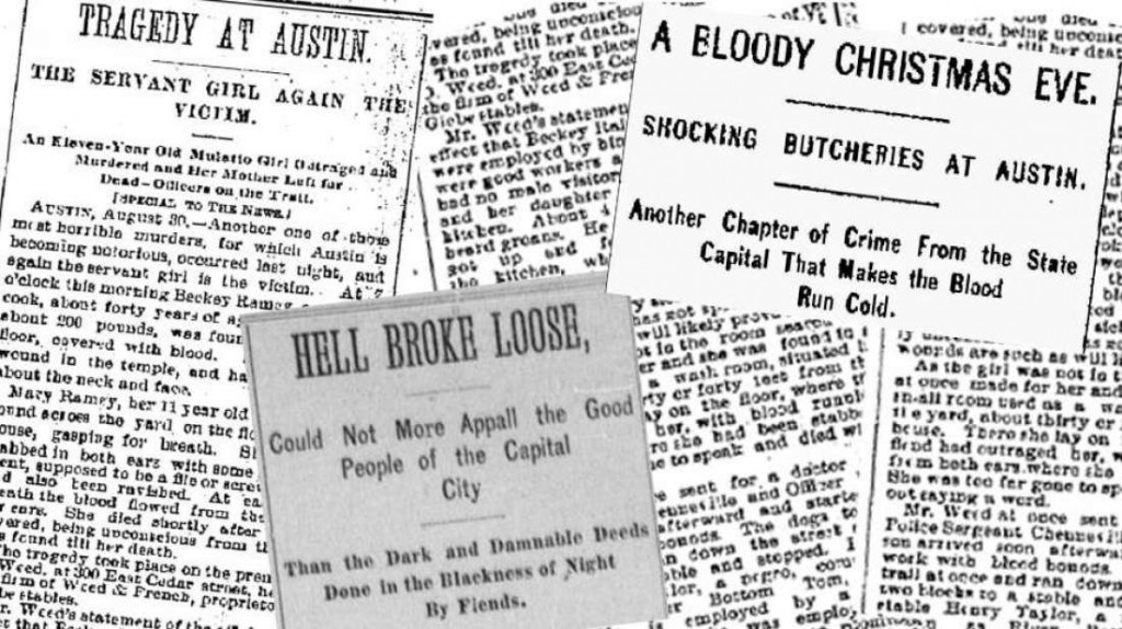 Some of the headlines about the Servant Girl Annihilator from the 1880s. Image from: Mental Floss