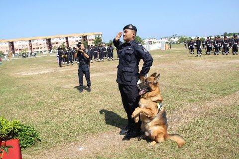This dogs name is Mike and he is posing together with his polis master, awww... ;'). Image taken from Pusat Mustika Bertuah dan Azimat Maha Sakti 