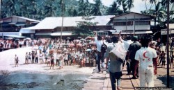 In 1975, how did a tiny Terengganu island become the most populated place in the WORLD?