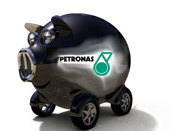 The literal Petronas piggy bank. Image from Aku Peduli Apa