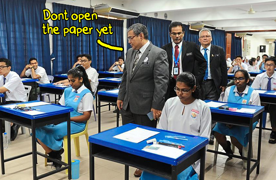 So secret that candidates can only open the papers when the exam starts. Unedited image from The Star